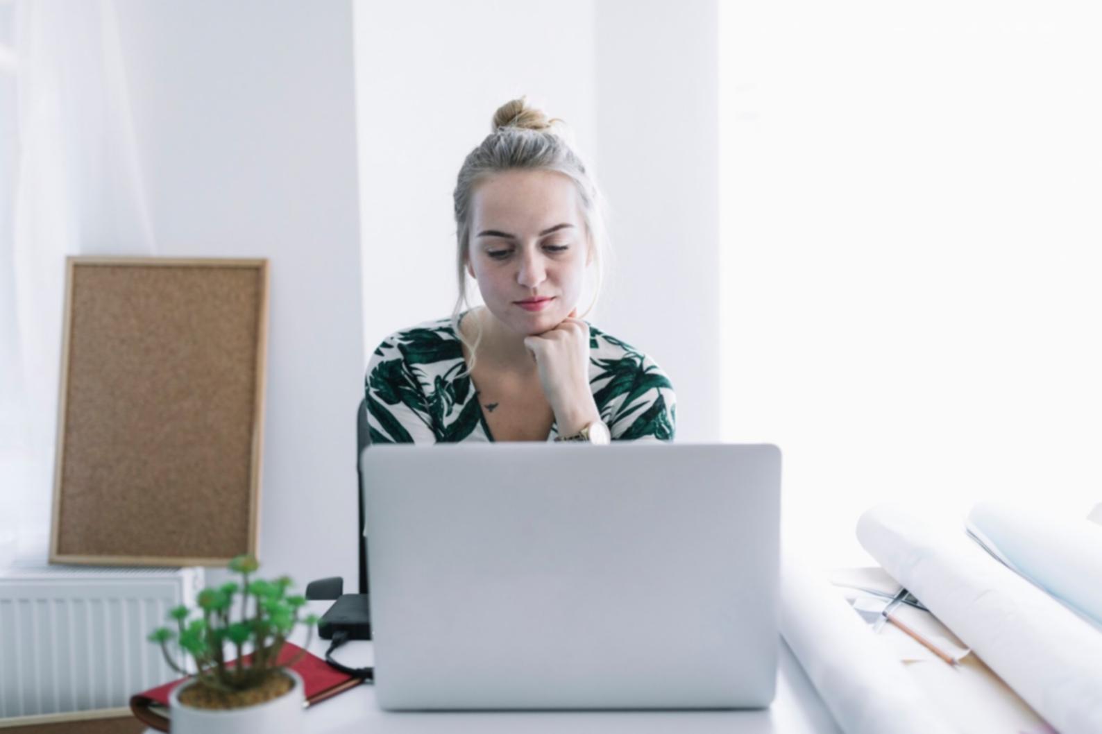 Professional workspace with financial analysis tools